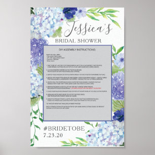 Blue Hydrangea Photo Prop Poster Frame