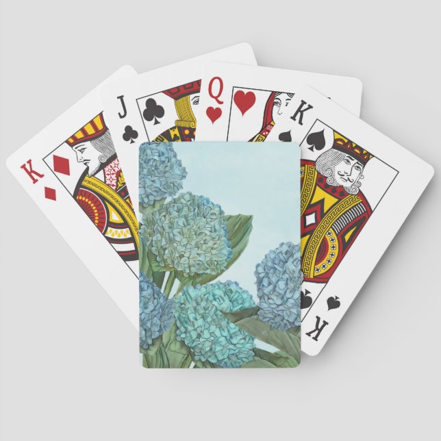 Blue Hydrangea Playing Cards (Back)