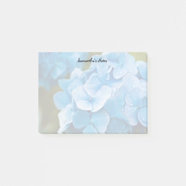 Blue Hydrangea Post-it Notes (Front)