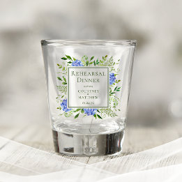 Blue Hydrangea Rehearsal Dinner  Shot Glass