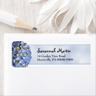 Blue Hydrangea Return Address