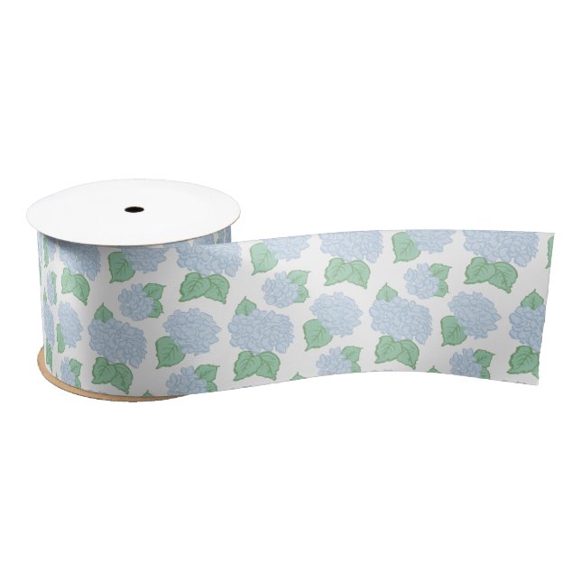 Blue Hydrangea Ribbon Satin Ribbon (Spool)