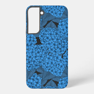 Blue hydrangea samsung galaxy case