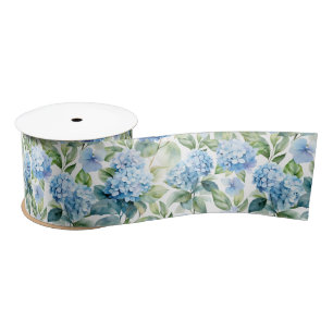 Blue Hydrangea Satin Ribbon