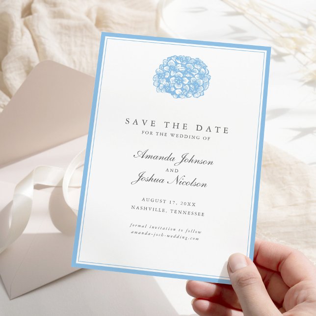 Blue Hydrangea Save the Date (Creator Uploaded)