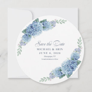 Blue Hydrangea Save The Dates Save The Date