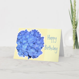 Blue Hydrangea Scripture Birthday Card