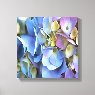 Blue Hydrangea Shrub Artistic Bossom Canvas Print