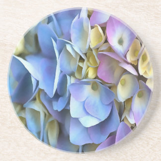 Blue Hydrangea Shrub Artistic Bossom Coaster
