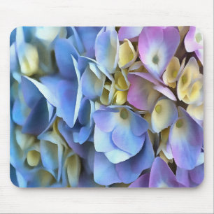 Blue Hydrangea Shrub Artistic Bossom Mouse Mat