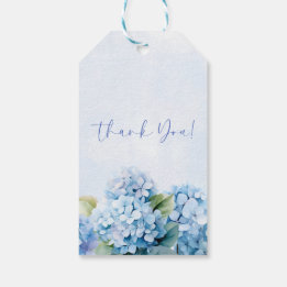 Blue Hydrangea Something Blue Bridal Shower Gift Tags