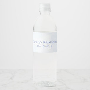 Blue Hydrangea Something Blue Bridal Shower Water Bottle Label