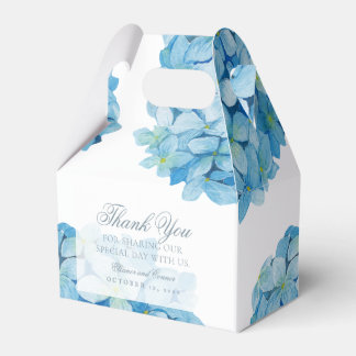 Blue Hydrangea Sophisticated Wedding Favour Box