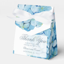 Blue Hydrangea Sophisticated Wedding Favour Box