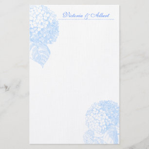 Blue Hydrangea Stationery