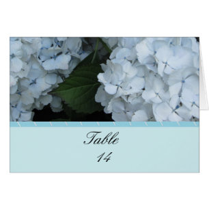Blue Hydrangea Table Seating Card