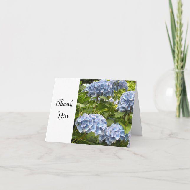 Blue Hydrangea Thank You Card (Front)