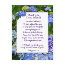 Blue Hydrangea Thank You