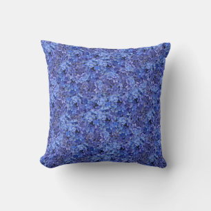 Blue Hydrangea Throw Pillow