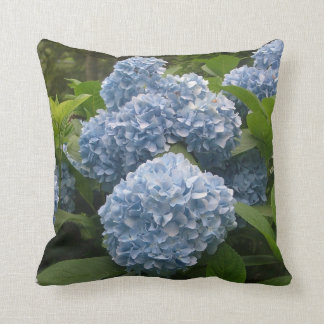 Blue Hydrangea Throw Pillow