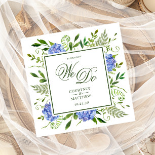 Blue Hydrangea Tomorrow We Do Cocktail Napkin