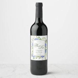 Blue Hydrangea Tomorrow We Do Wine Label