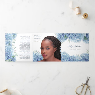 Blue Hydrangea Trifold Brochure