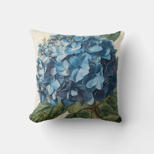 Blue Hydrangea Vintage Cushion