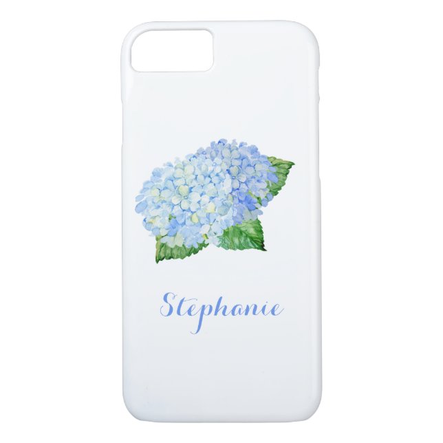 Blue Hydrangea Watercolor Case-Mate iPhone Case (Back)