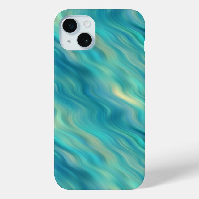 Blue Hydrangea Wavy Texture Case-Mate iPhone Case (Back)