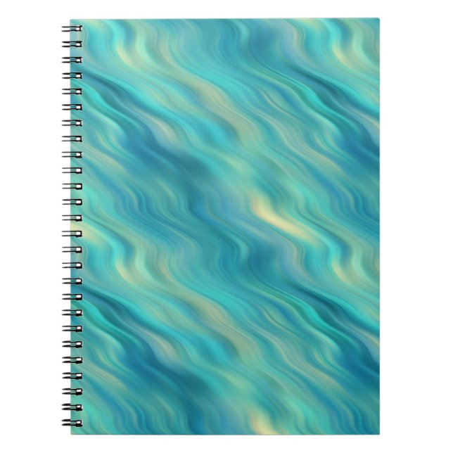Blue Hydrangea Wavy Texture Notebook (Front)