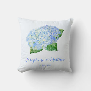 Blue Hydrangea Wedding Cushion