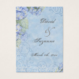 Blue Hydrangea - Wedding Favour Gift Tags