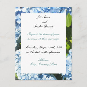 Blue Hydrangea Wedding Invitation