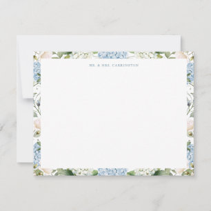 Blue Hydrangea Wedding Thank You Card
