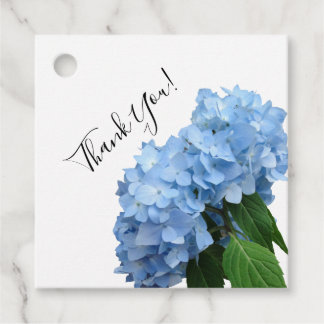 Blue Hydrangea Wedding Thank You Tie On Tags