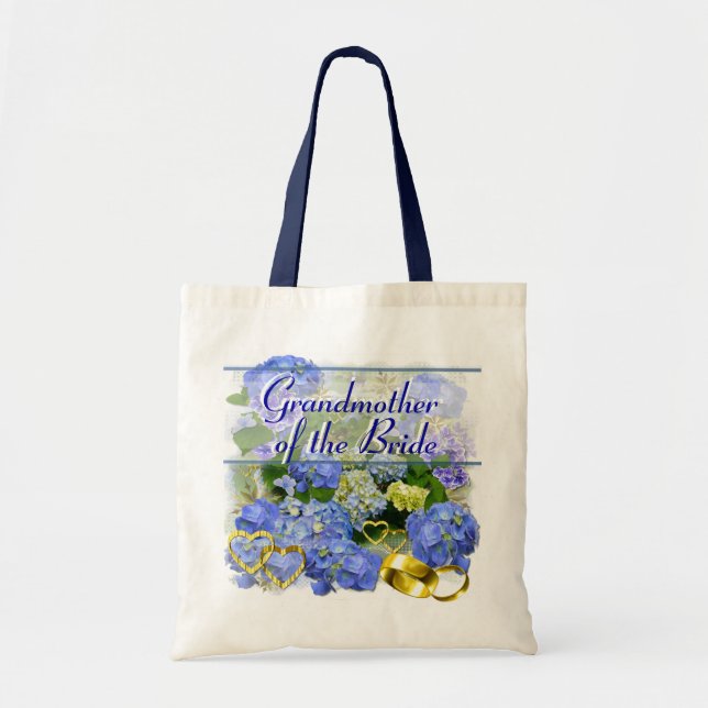 BLUE HYDRANGEA  ~ Wedding Tote (Front)