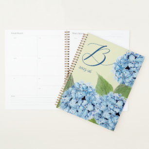 Blue Hydrangea with Initial Planner