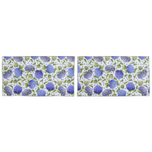 Blue Hydrangeas All Over Pattern Pillowcase