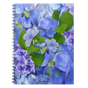 Blue Hydrangeas and Butterflies Notebook