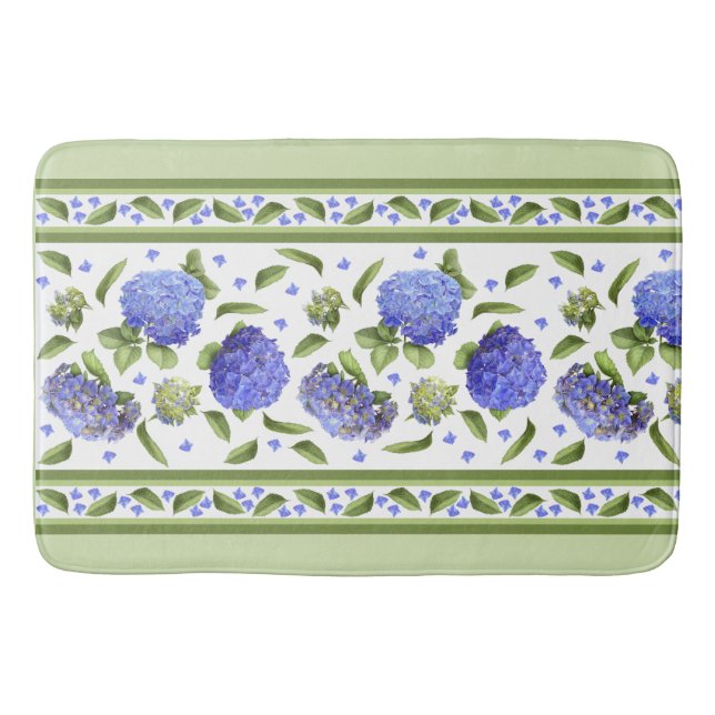 Blue Hydrangeas Bath Mat (Front)