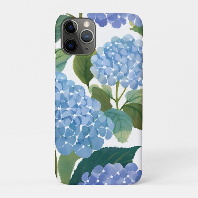 Blue Hydrangeas | Beautiful Floral Bush Case-Mate iPhone Case (Back)