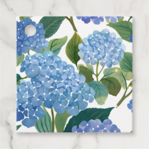Blue Hydrangeas   Beautiful Floral Bush Favour Tags