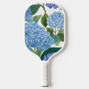 Blue Hydrangeas   Beautiful Floral Bush Pickleball Paddle