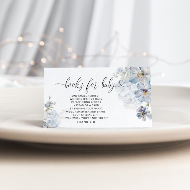 Blue Hydrangeas books for baby ticket Enclosure Card (Creator Uploaded)