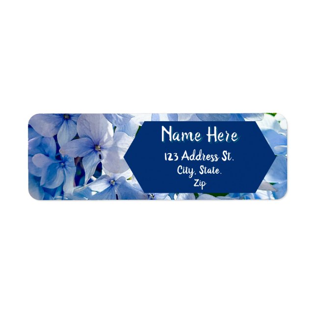 Blue Hydrangeas Custom Name (Front)