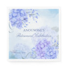 Blue hydrangeas elegant Retirement party