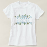 Blue Hydrangeas Floral Grandkids' Names Mimi Gift