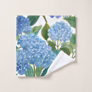 Blue Hydrangeas   Floral Watercolor Wash Cloth