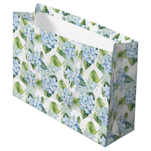 Blue Hydrangeas Gift Bag (Front Angled)